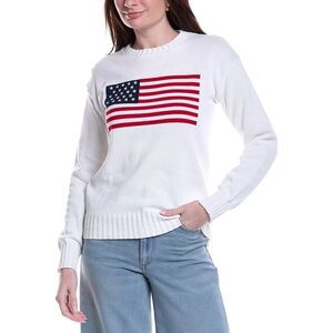 Serenette Womens Flag Sweater, White